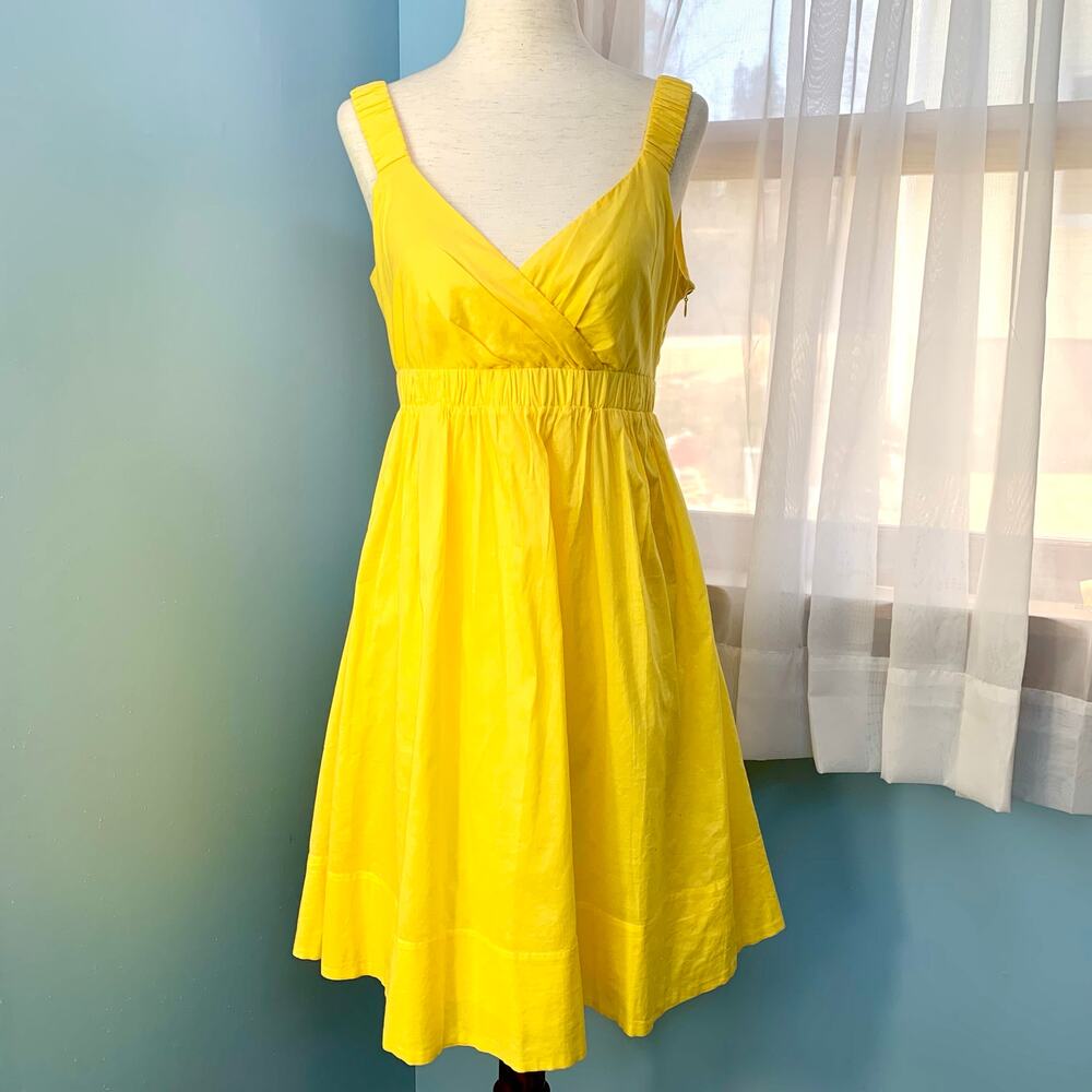 Calvin Klein Yellow Sleeveless Dress Size 6 - Picture 7 of 8